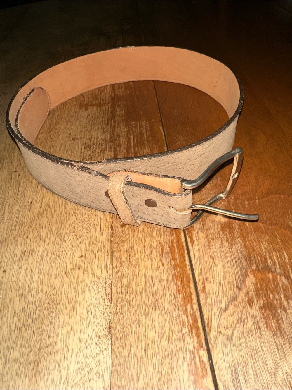 Tony Lama Leather Belt in Tan - Classic Casual Style